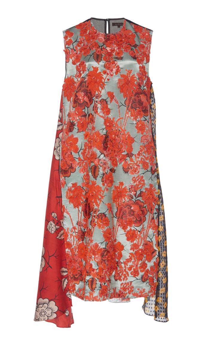 Biyan Aneen Jacquard Silk A-line Dress