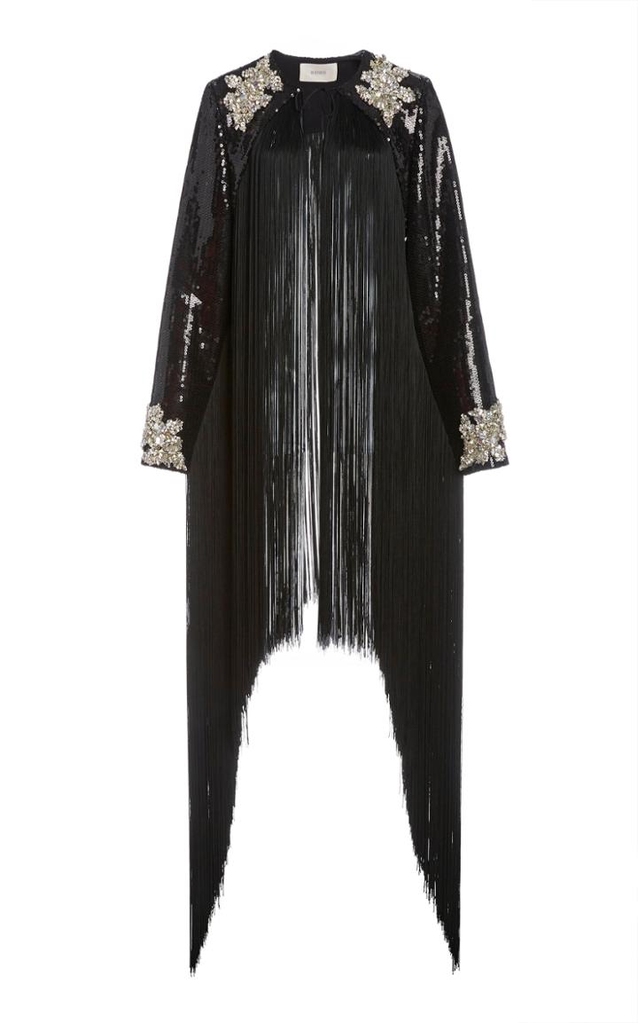 Moda Operandi Rodarte Fringe-trimmed Embellished Sequined Coat