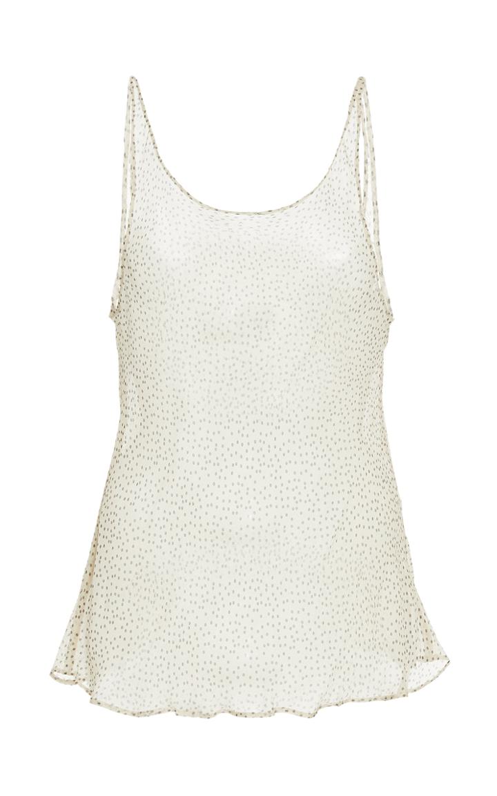 Sir The Label Millie Flocked Silk-chiffon Tank Top