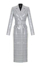 Rasario Sequin-embellished Plaid Coat
