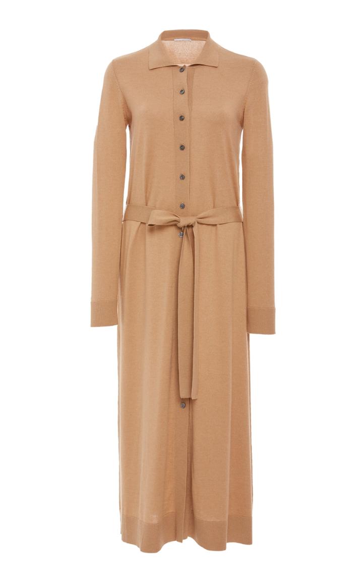 Rosetta Getty Silk Cashmere Shirt Dress