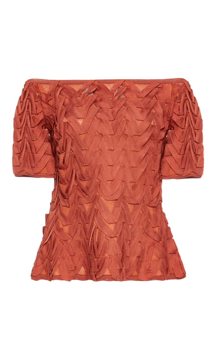 Pepa Pombo Off The Shoulder Peplum Top
