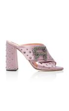 Rochas Criss Cross Studded Mule