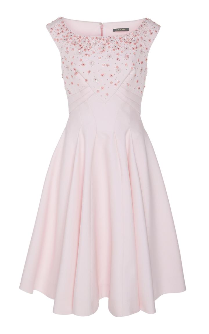 Zac Posen Gauffre Embellished Mini Dress