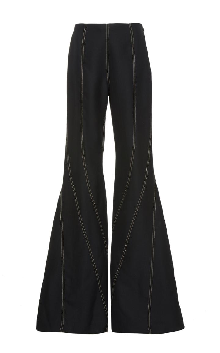 Mugler High-rise Wool Flared Trousers