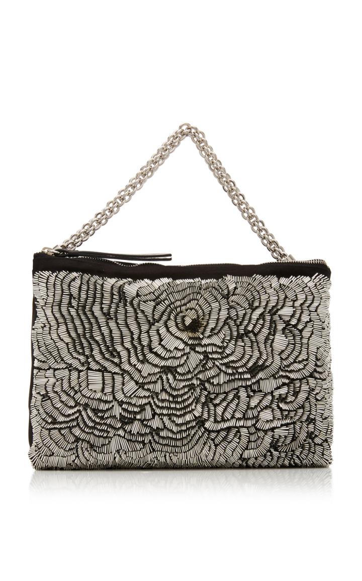 Jimmy Choo Callie Embellished Satin Top Handle Bag