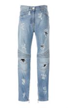 Balmain High-rise Straight-leg Biker Jeans