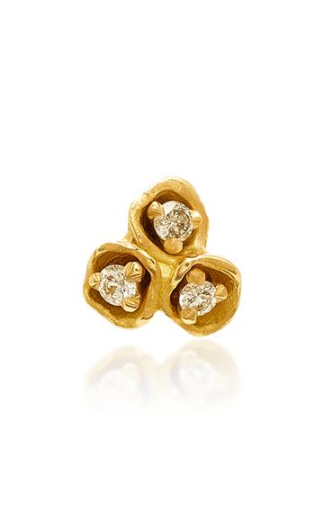 Brent Neale M'o Exclusive Single Floral Diamond Cluster Earring