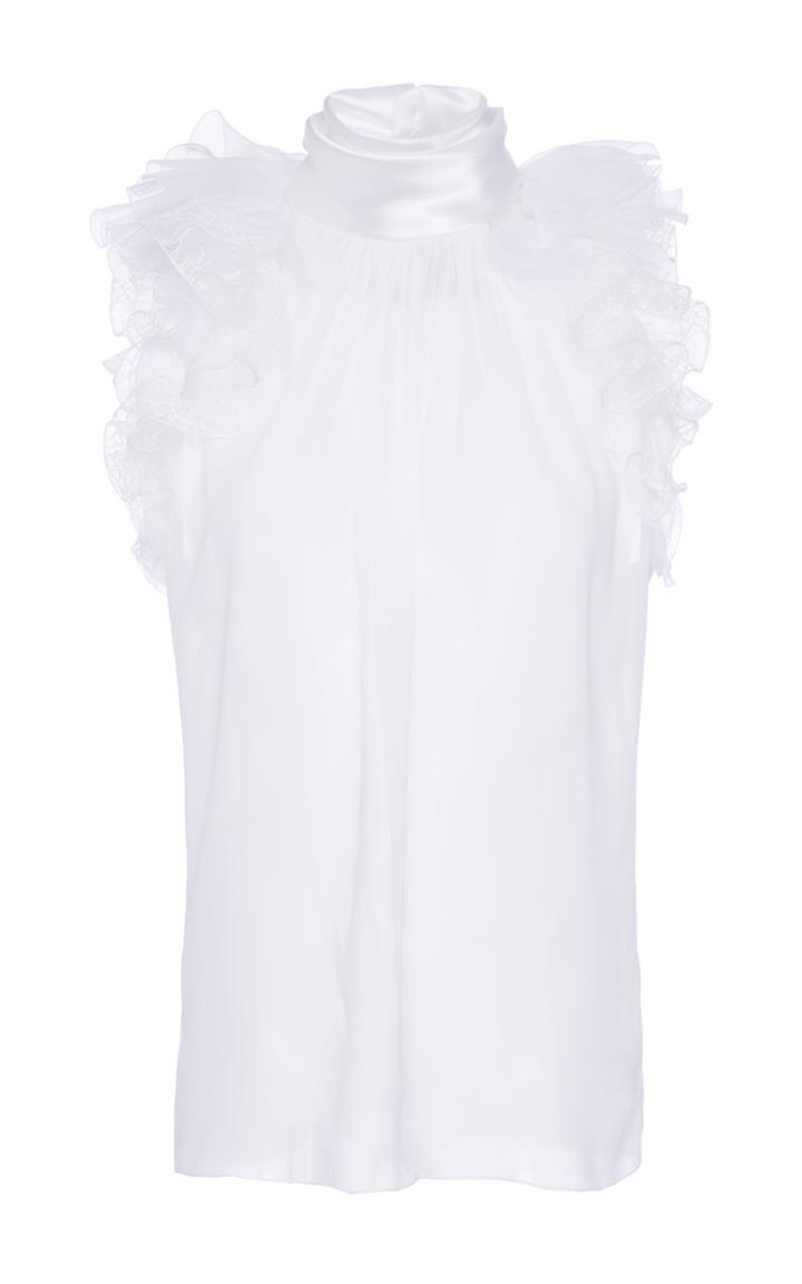 Lanvin Sleeveless Lace Blouse