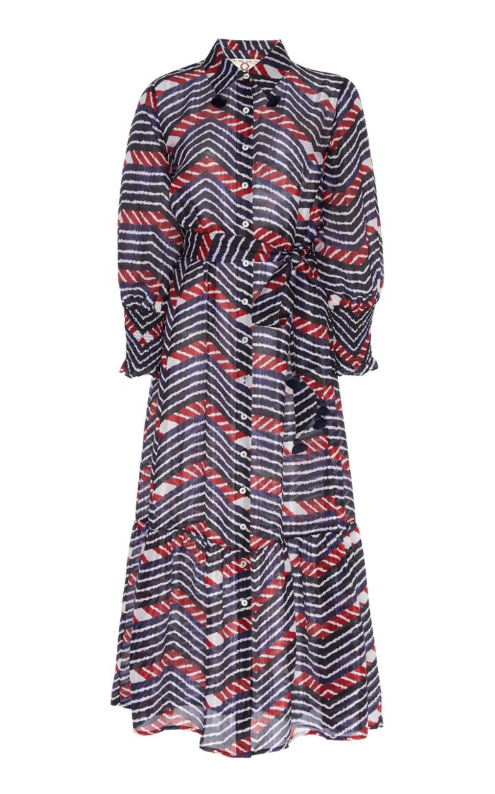 Figue Indiana Printed Silk-georgette Midi Dress