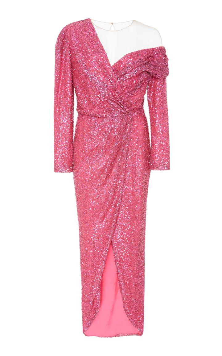 Alena Akhmadullina Sequin Off Shoulder Midi Dress