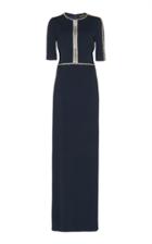 Jenny Packham Cari Crystal Slit Gown