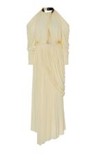 Proenza Schouler Cold-shoulder Draped Jersey Maxi Dress