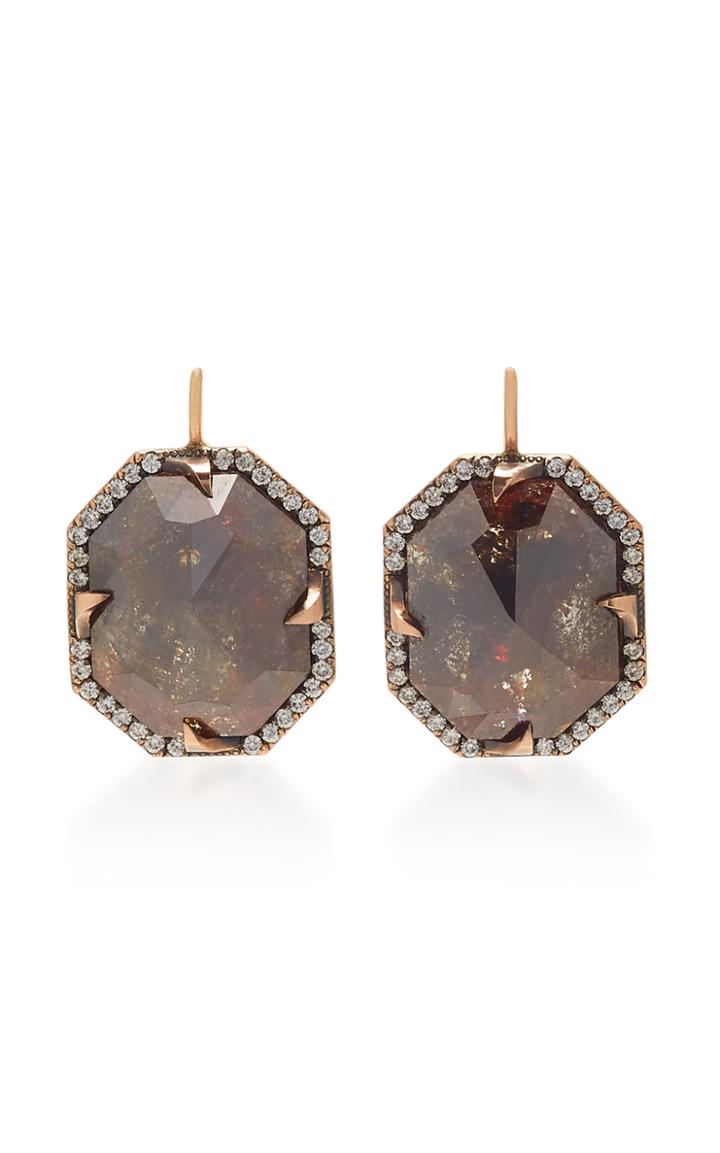 Sylva & Cie 14k Rose Gold And Diamond Earrings