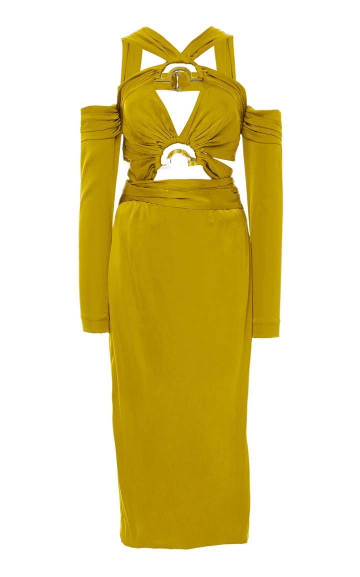 Cult Gaia Natasha Satin D Ring Dress