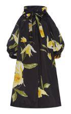 Marc Jacobs Hooded Floral-print Silk Coat
