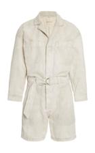 Citizens Of Humanity Willa Belted Cotton-linen Utility Romper