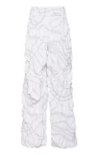 Marina Moscone Crinkled Wide Leg Trouser