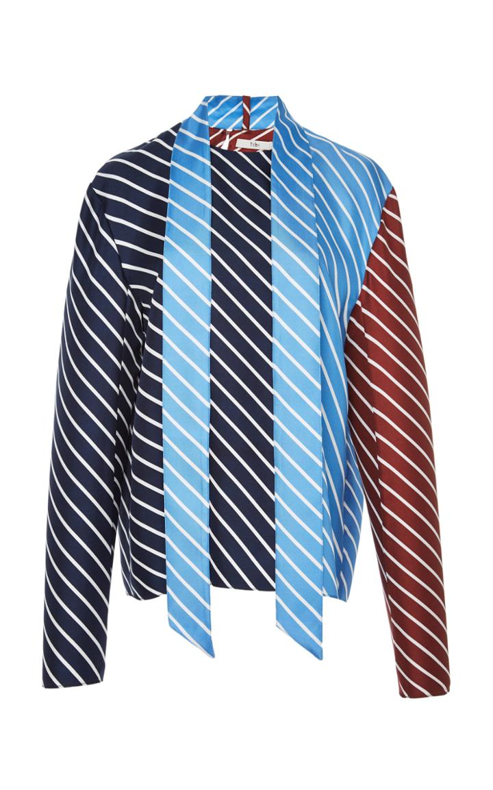 Tibi Tess Neck Tie Top