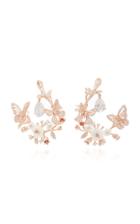 Anabela Chan M'o Exclusive: White Butterfly Garland Earrings