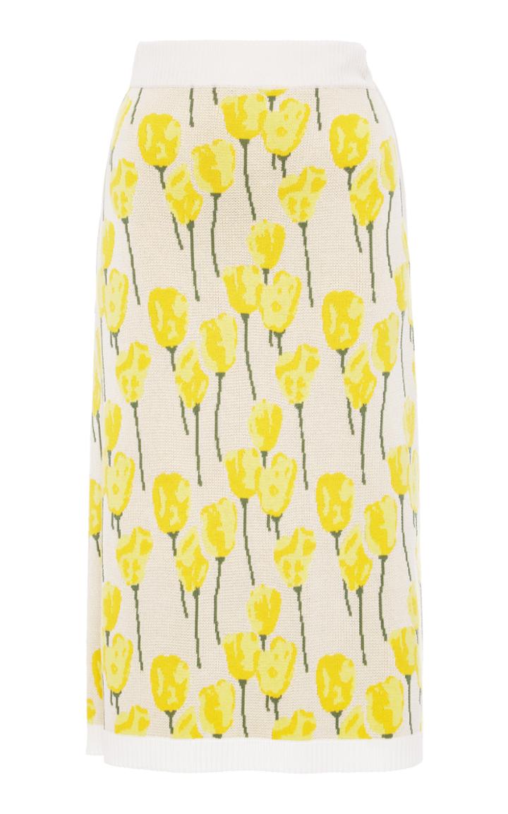 Claudia Li Jacquard Knit Skirt
