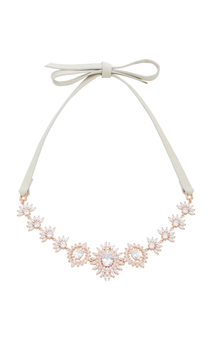 Fallon Monarch Eye Of Dana Crystal And Rose Gold-plated Choker