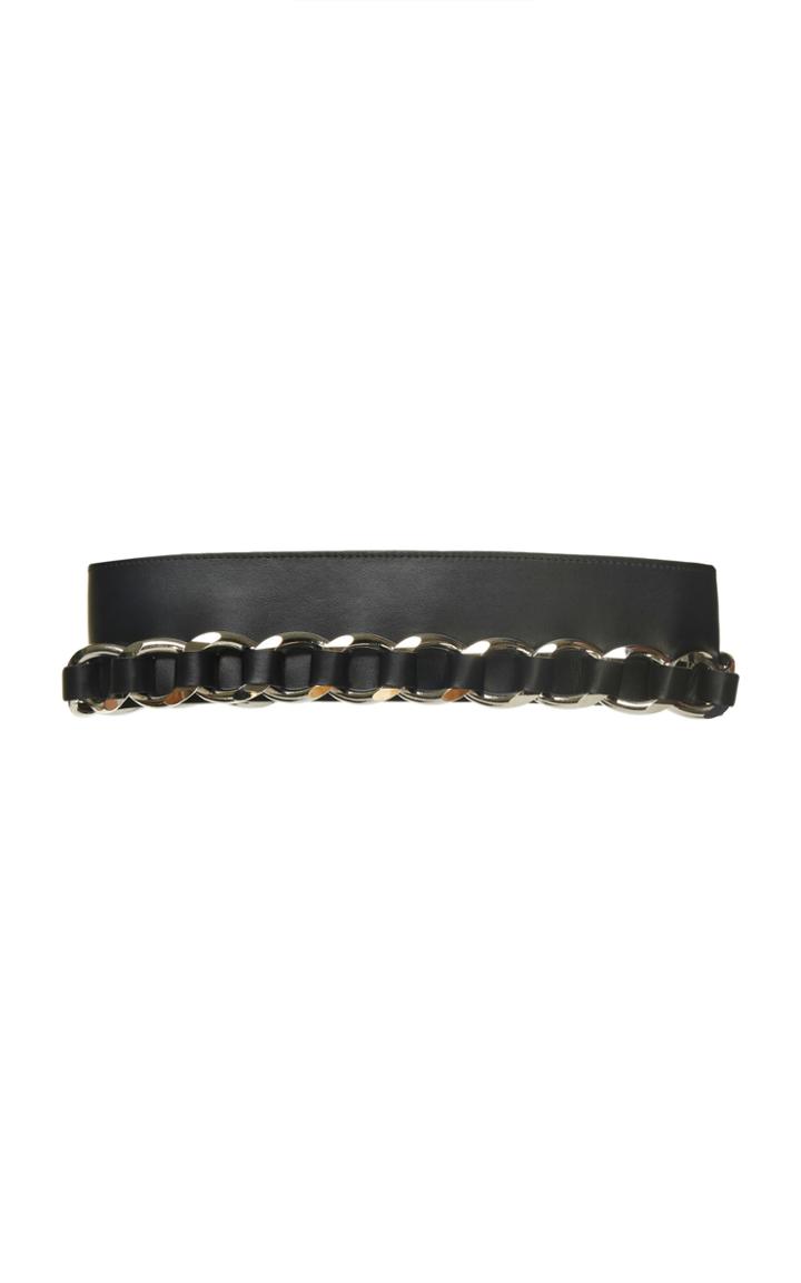 Balmain Chain Cuir Lisse Belt