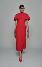 Moda Operandi Emilia Wickstead Blaine Cotton-blend Caped Dress