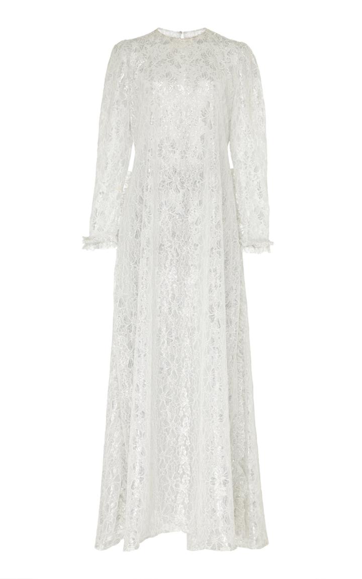 Ryan Lo White Lace Long Dress