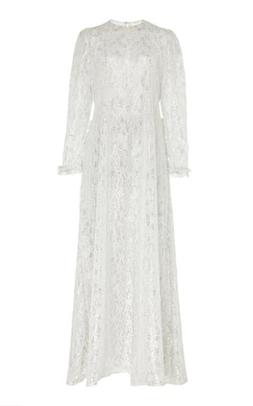 Ryan Lo White Lace Long Dress