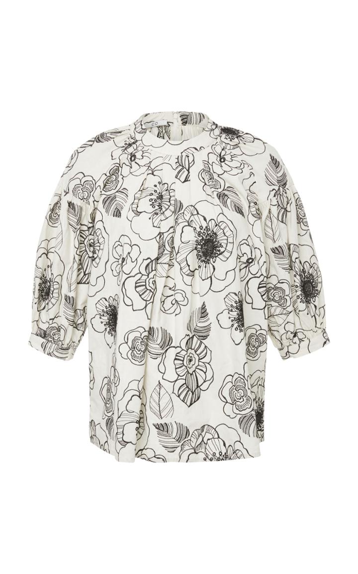 Co Floral Pleated Blouse