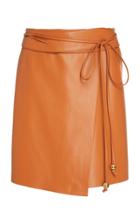 Nanushka Sekoya Vegan Leather Mini Wrap Skirt