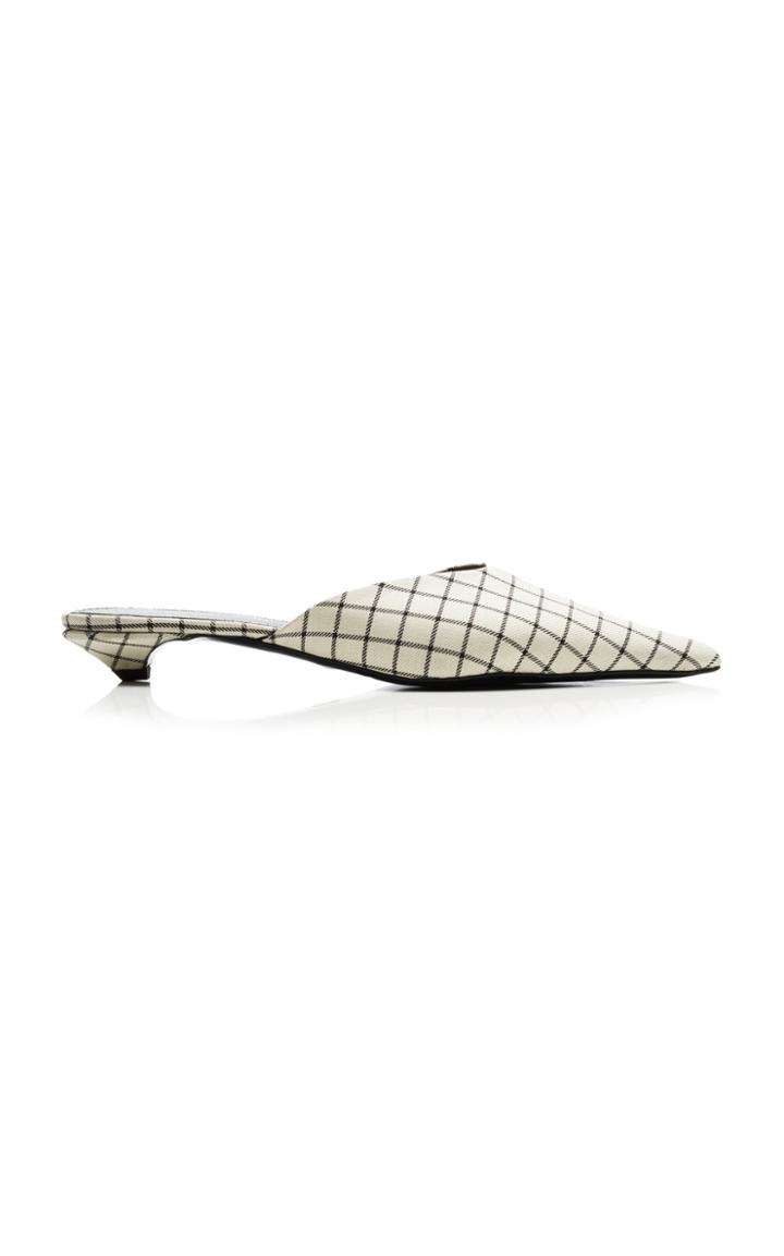 Proenza Schouler Checked Flat Mules