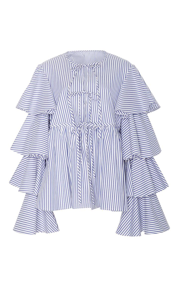 Caroline Constas Nina Ruffle Lace Up Jacket