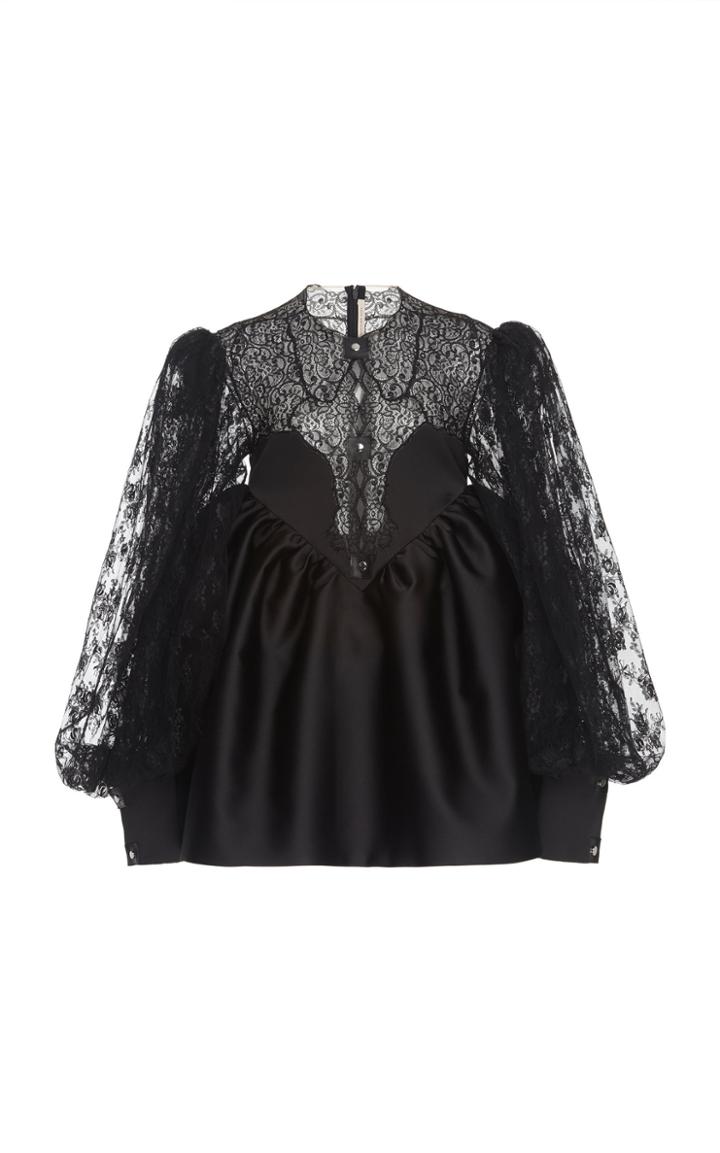 Christopher Kane Lace Sleeved Cupcake Mini Dress