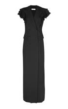 Michael Kors Collection Ruffle Sleeve Tuxedo Gown
