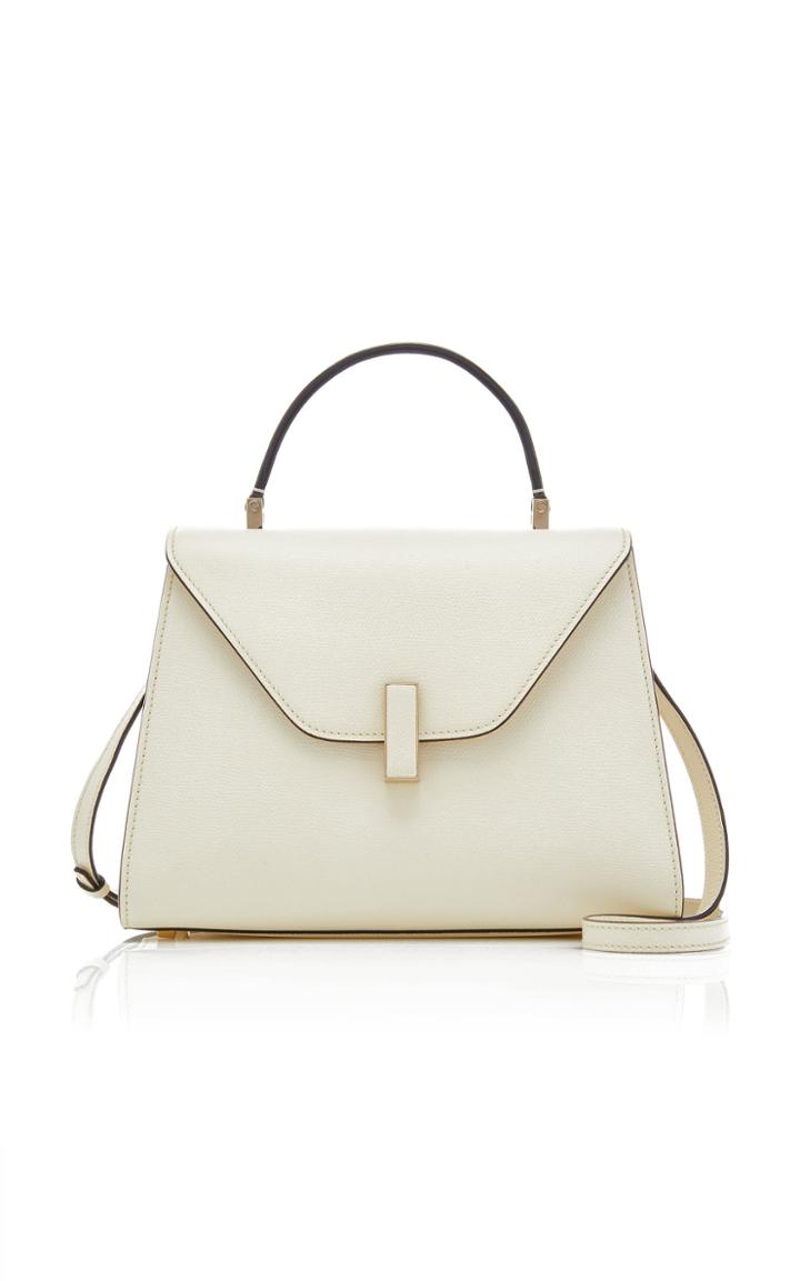 Valextra Iside Medium Grained Leather Top Handle Bag