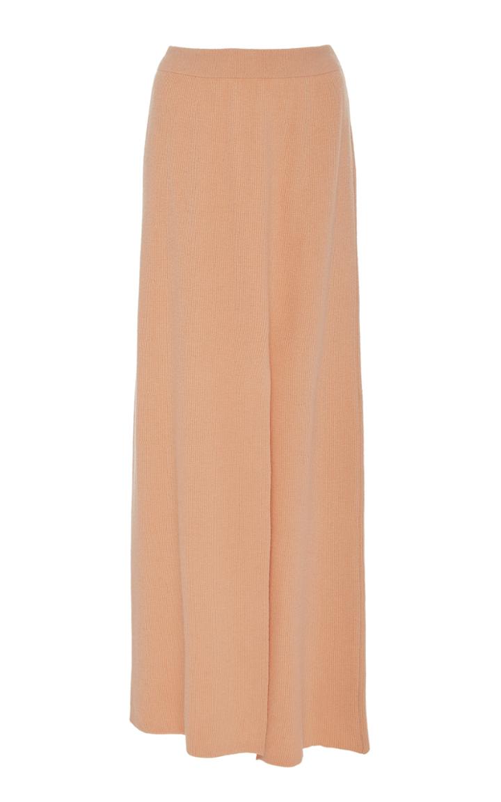 Nanushka Paak A-line Ribbed Knit Maxi Skirt