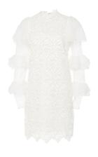 Giambattista Valli Long Sleeve Cotton Mini Dress