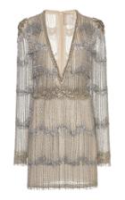Cucculelli Shaheen Braid Fringe Metal Mini Dress
