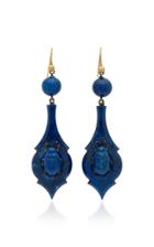 Vela 10k Gold Lapis Earrings