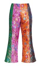 Romance Was Born Harlequin Brocade Flared Pants