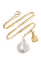 Alighieri The Anchor And The Baroque 24k Gold-plated Pearl Necklace