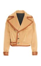 Moda Operandi Balmain Aviator Jacket With Leather Bias