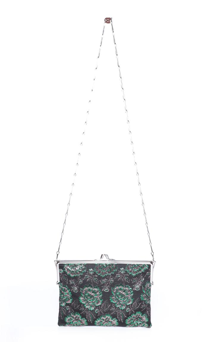Moda Operandi Paco Rabanne Pixel Ii Lurex Jacquard Floral Shoulder Bag