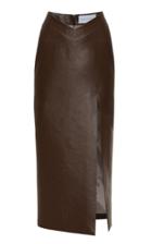 Moda Operandi Aleksandre Akhalkatsishvili Slit Faux Leather Midi Pencil Skirt Size: