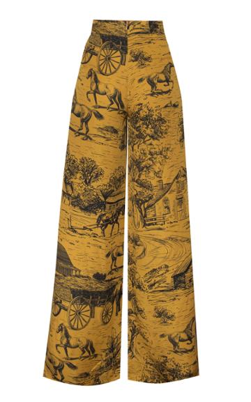 Moda Operandi Andres Otalora Ebano Wide-leg Silk Pants