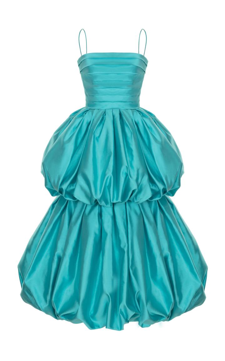 Rasario Square-neck Silk Bubble Dress