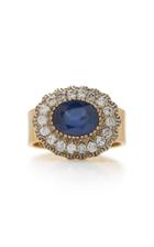 Renee Lewis 18k Gold Sapphire And Diamond Ring