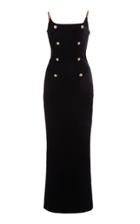 Moda Operandi Alessandra Rich Chain-link Stretch Velevet Dress